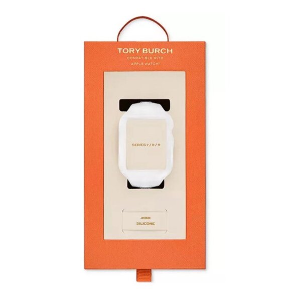 Tory Burch Apple Watch Band 41mm White Silicone Strap The T Monogram TBS0117 - Picture 12 of 12